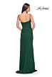 La Femme 32161 High Slit Ruched Corset Dress