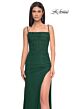 La Femme 32161 High Slit Ruched Corset Dress
