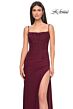 La Femme 32161 High Slit Ruched Corset Dress