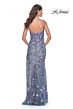 La Femme 32163 High Slit Floral Embroidery Dress