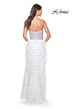 La Femme 32165 Feather Skirt High Slit Strapless Dress