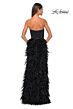 La Femme 32165 Feather Skirt High Slit Strapless Dress