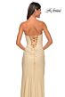 La Femme 32175 Ruched Waist High Slit Strapless Dress