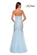 La Femme 32197 Strapless Sweetheart Neckline Floral Dress
