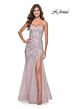 La Femme 32197 Strapless Sweetheart Neckline Floral Dress