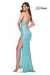 La Femme 32211 Sequin Skirt Illusion Corset Lace-Up Dress