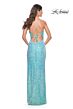La Femme 32211 Sequin Skirt Illusion Corset Lace-Up Dress