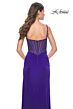 La Femme 32212 Ruched Corset Illusion Back Dress