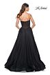 La Femme 32216 Glitter Corset High Slit Strapless Dress