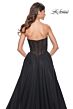 La Femme 32216 Glitter Corset High Slit Strapless Dress