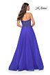 La Femme 32216 Glitter Corset High Slit Strapless Dress