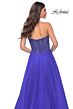 La Femme 32216 Glitter Corset High Slit Strapless Dress