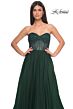 La Femme 32216 Glitter Corset High Slit Strapless Dress
