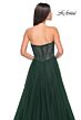 La Femme 32216 Glitter Corset High Slit Strapless Dress