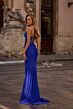 La Femme 32217 Illusion Corset Lace-Up Back Dress