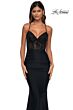 La Femme 32217 Illusion Corset Lace-Up Back Dress