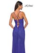 La Femme 32218 Side Slit Floral Corset Lace-Up Dress