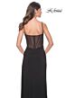 La Femme 32220 High Slit Illusion Back Corset Dress