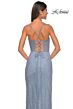 La Femme 32227 High Slit Corset Top Sparkly Dress