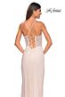 La Femme 32227 High Slit Corset Top Sparkly Dress