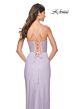 La Femme 32227 High Slit Corset Top Sparkly Dress