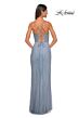 La Femme 32227 High Slit Corset Top Sparkly Dress