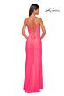 La Femme 32227 High Slit Corset Top Sparkly Dress