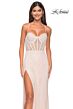 La Femme 32227 High Slit Corset Top Sparkly Dress