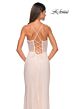 La Femme 32227 High Slit Corset Top Sparkly Dress