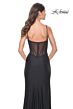 La Femme 32229 Illusion Back High Slit Corset Dress
