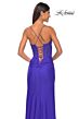 La Femme 32230 Glitter Corset Slit Skirt Lace-Up Dress