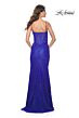 La Femme 32231 Plunging Neckline Corset Top Lace Dress