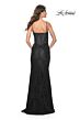 La Femme 32231 Plunging Neckline Corset Top Lace Dress