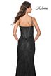 La Femme 32231 Plunging Neckline Corset Top Lace Dress