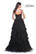 La Femme 32233 Ruffle Skirt Rhinestone Corset Dress