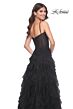 La Femme 32233 Ruffle Skirt Rhinestone Corset Dress