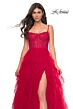 La Femme 32233 Ruffle Skirt Rhinestone Corset Dress