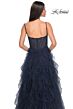La Femme 32233 Ruffle Skirt Rhinestone Corset Dress