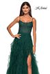 La Femme 32233 Ruffle Skirt Rhinestone Corset Dress