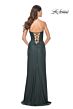 La Femme 32234 Lace Corset Ruched Skirt Strapless Dress