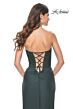 La Femme 32234 Lace Corset Ruched Skirt Strapless Dress
