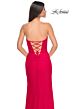 La Femme 32234 Lace Corset Ruched Skirt Strapless Dress