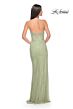 La Femme 32236 Floral Corset High Slit Sparkly Dress