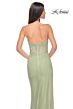 La Femme 32236 Floral Corset High Slit Sparkly Dress