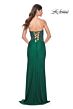 La Femme 32245 Illusion Corset High Slit Embellished Dress