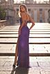 La Femme 32247 High Slit Illusion Corset Sparkly Dress