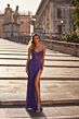 La Femme 32247 High Slit Illusion Corset Sparkly Dress