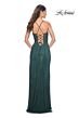 La Femme 32247 High Slit Illusion Corset Sparkly Dress