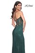 La Femme 32247 High Slit Illusion Corset Sparkly Dress