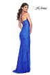 La Femme 32248 Illusion Sides Corset Top Lace Dress
